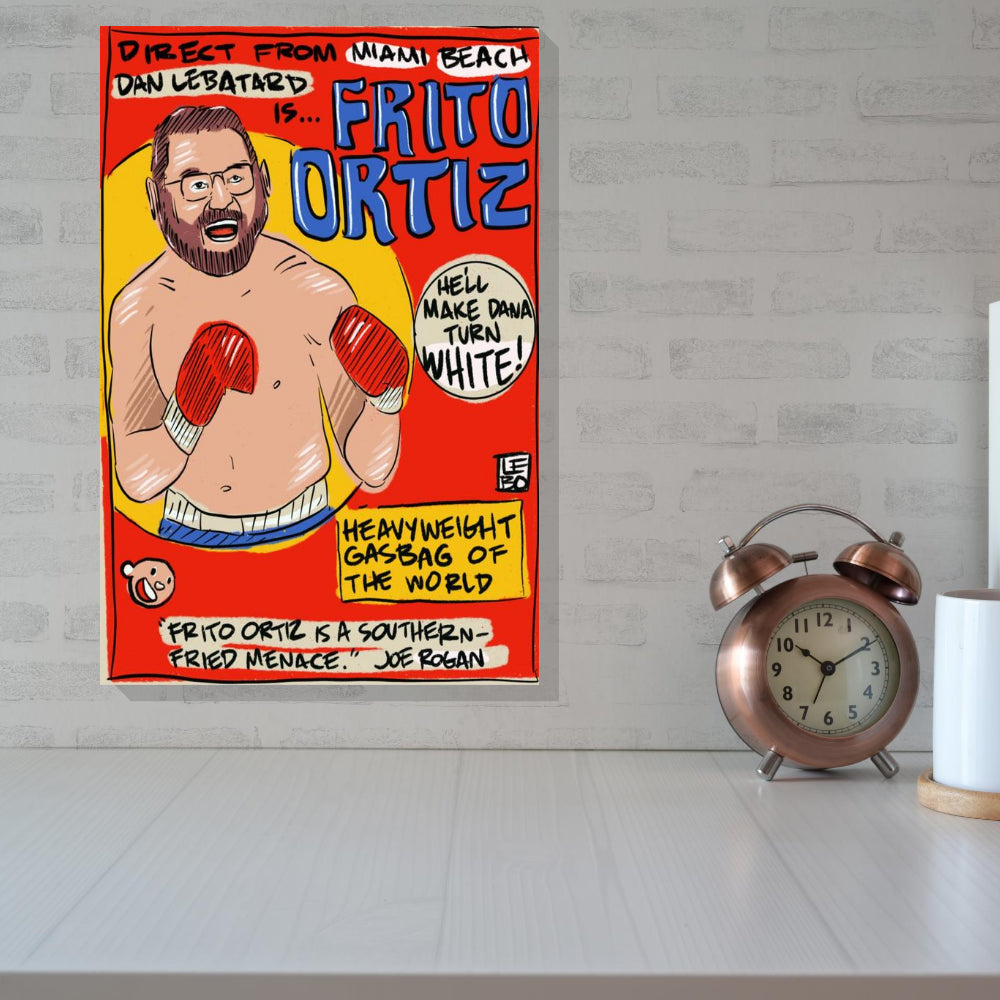 Dan LeBatard is Frito Ortiz - Fight Poster - Lebo Steel Mineral Print